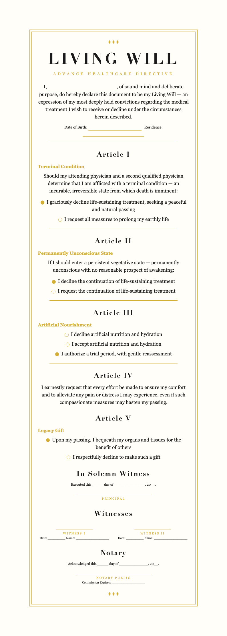 Luxury Premium living will